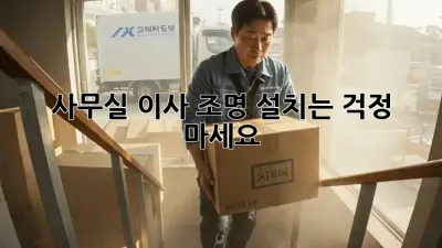 사무실 이사? 조명 설치는 걱정 마세요!