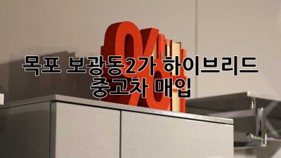 목포 보광동2가 하이브리드 중고차 매입
