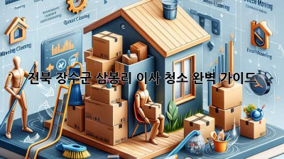 전북 장수군 삼봉리 이사 청소 완벽 가이드